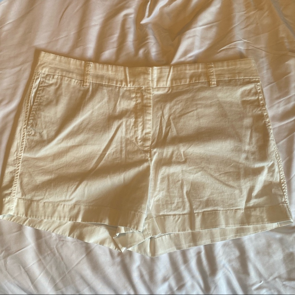 White JCrew Chino shorts